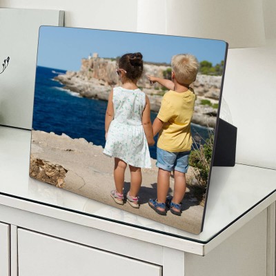Super Luxury Personalised Photo Frame - Flat Top Easel with stand from HappySnapGifts®