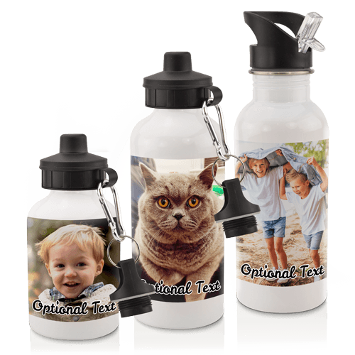 Personalised Water Bottle with Photo Upload