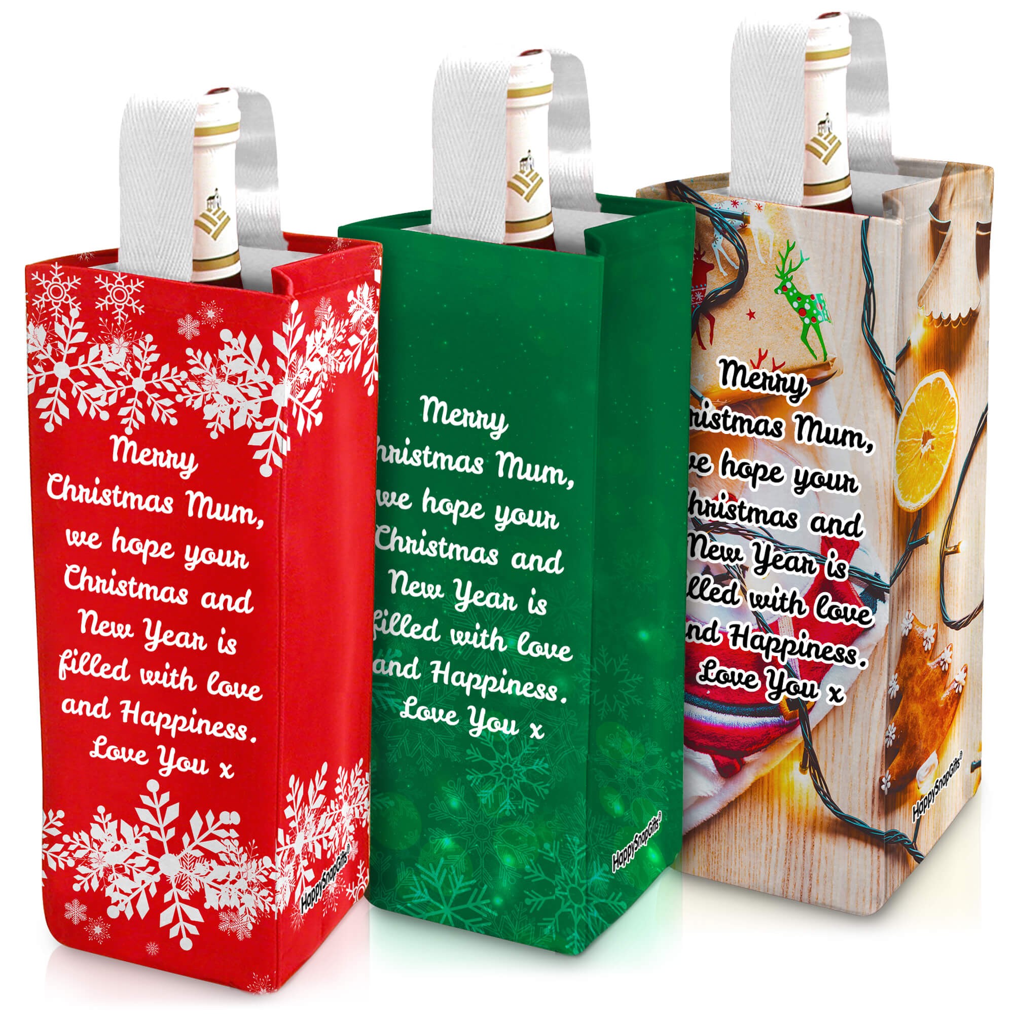 wine christmas bags