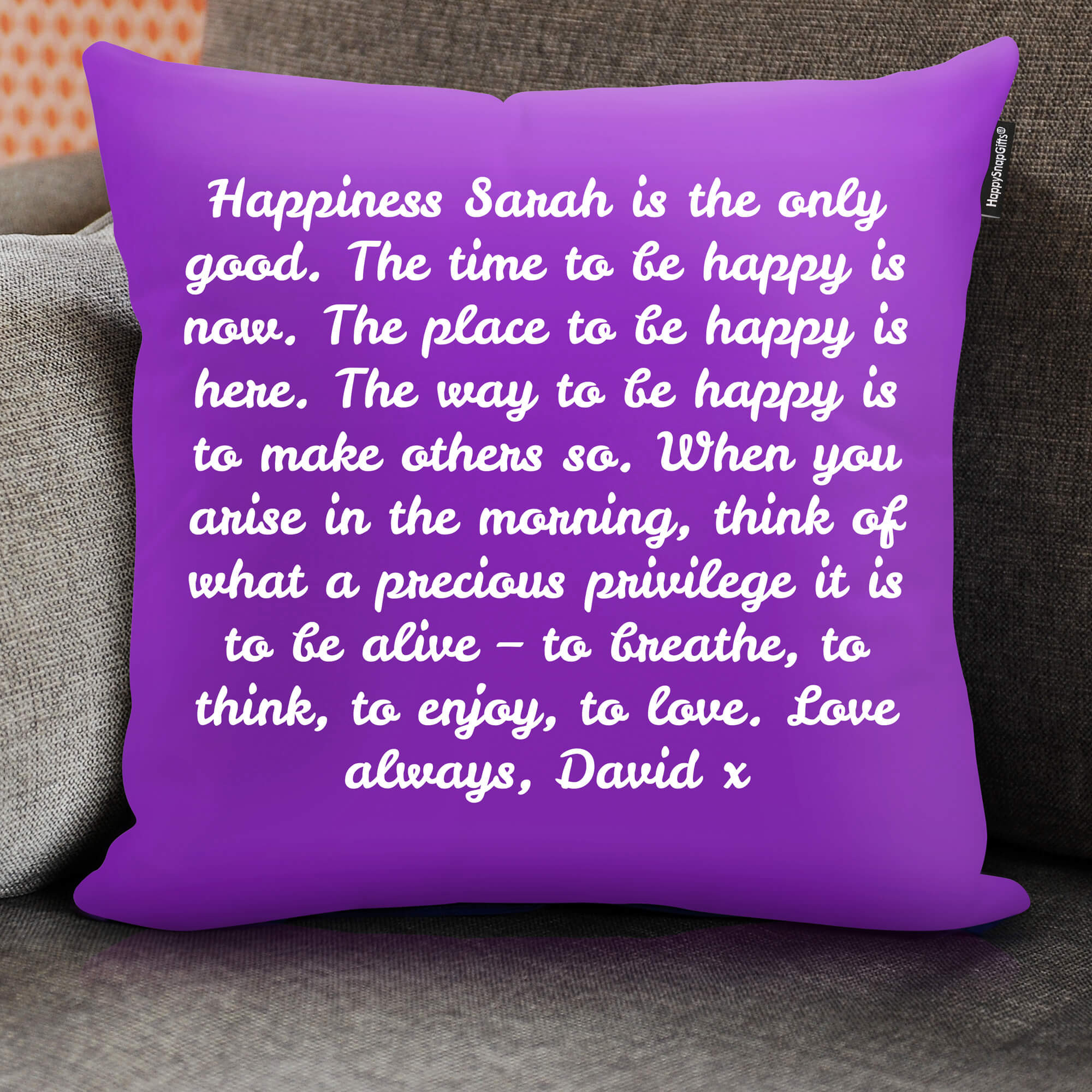 Personalised cushions with text hotsell