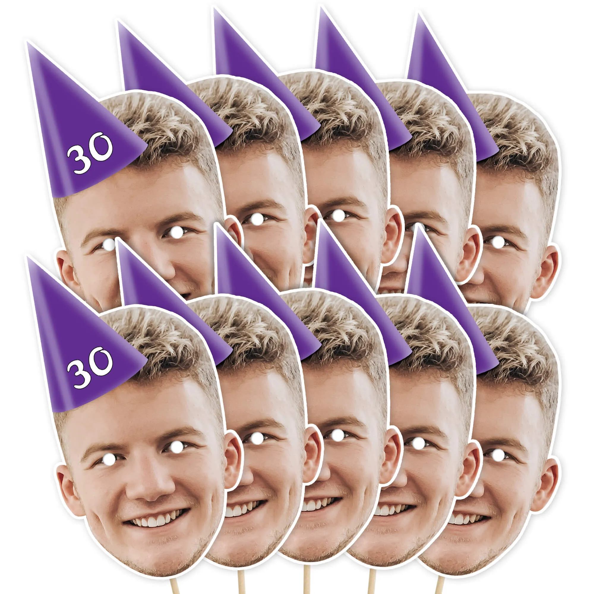 Photo Face Masks (with Personalised Birthday Hats)