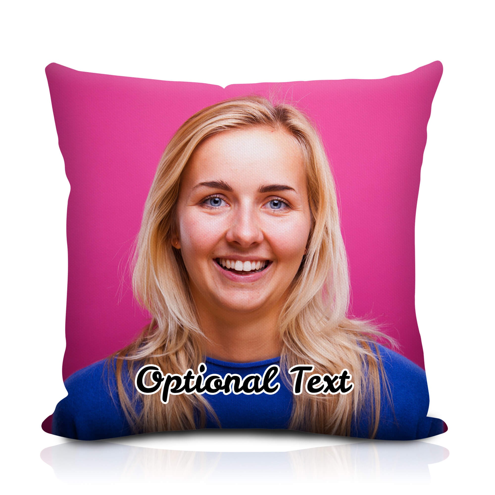 HappySnapGifts Personalised Photo Cushion Featuring Your Photo Cotton Fabric - All Natural, Square 25cm x 25cm 