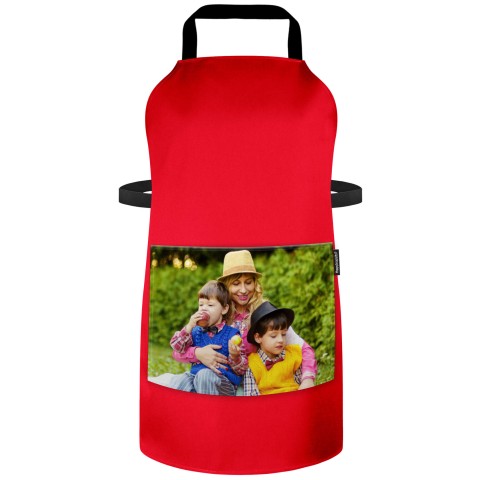 (70cm x 55cm) - Black Polycotton Fabric (Personalised with Text) - Standard 25mm x 750mm with Pocket for Photo Print