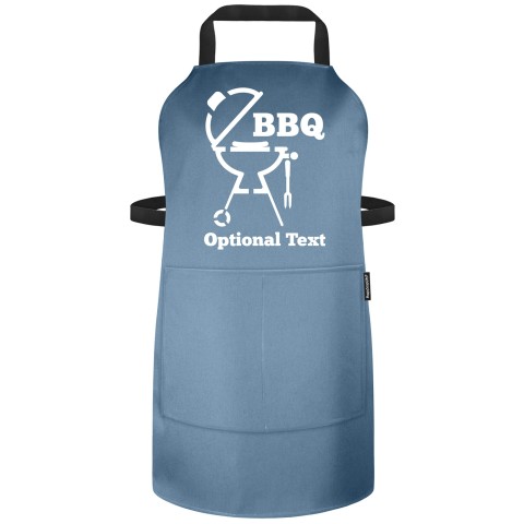 (70cm x 55cm) - with BBQ Icon - Bubblegum Pink Cotton Fabric (Personalised with Text) - Standard 25mm x 750mm
