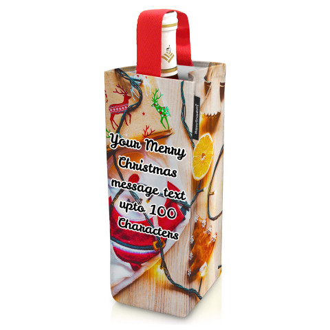Regular (24cm x 8cm) - Christmas Decorations Design Mock Suede Polyester Fabric (Personalised with Text)