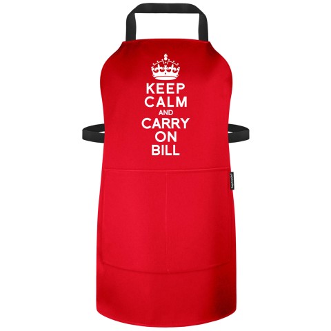 (70cm x 55cm) - Red Polycotton Fabric (Personalised with Text) - Standard 25mm x 750mm