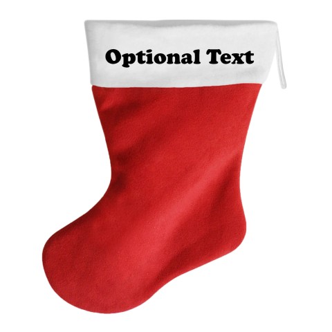 Small (25cm) Size - Red Fleece Fabric (Personalised with Text)