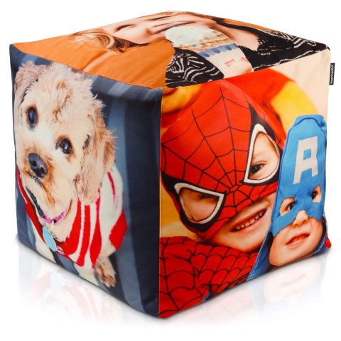 (25cm Cube) Mock Suede Polyester Fabric (Personalised with Text)