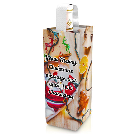 Regular (22cm x 10cm) - Christmas Decorations Design Mock Suede Polyester Fabric (Personalised with Text)