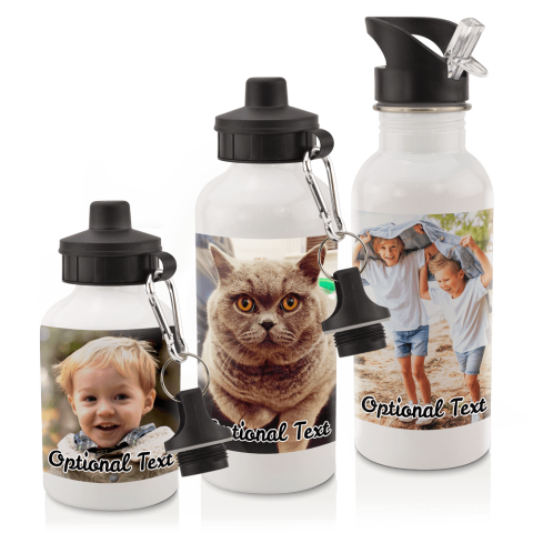 Personalised Water Bottle with Photo Upload