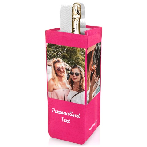 XL (28cm x 12cm) Fuchsia Pink Mock Suede Polyester Fabric (Optional Personalised Gift Text)