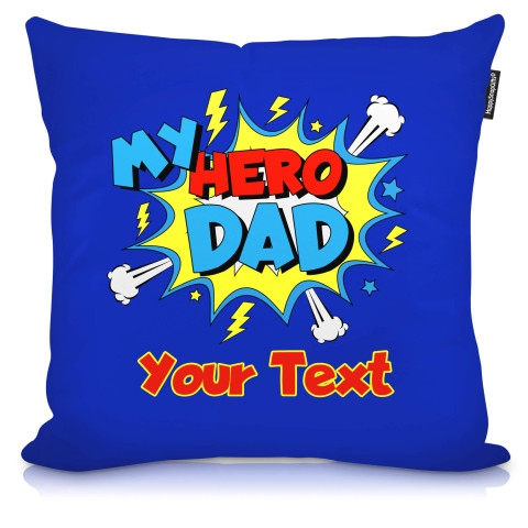 (25cm Square) (Dad) Soft Velvet Polyester Fabric (Optional Personalised Gift Text)