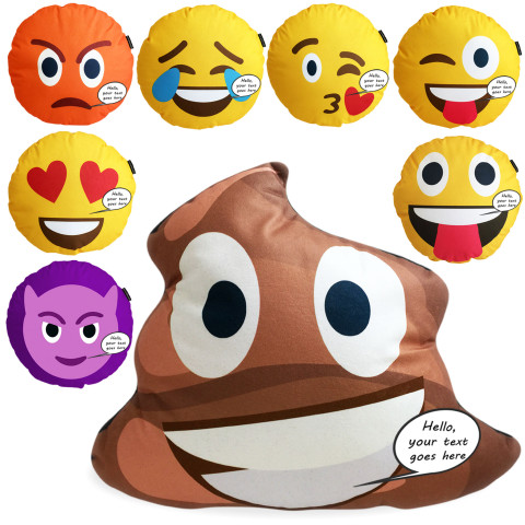 (40cm) - Happy Poo Soft Velvet Polyester Fabric (Optional Personalised Gift Text)