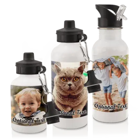 Personalised Water Bottle with Photo Upload
