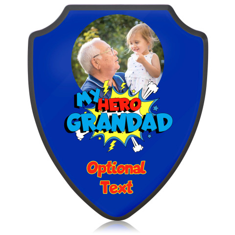 Shield (22cm) (Grandad) (Optional Personalised Gift Text)