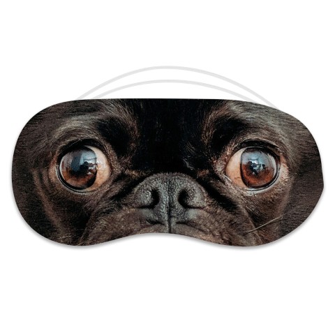 with Black Pug Design Polyester (Optional Personalised Gift Text)