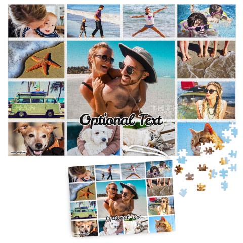 768 Pieces (Edge to Edge Photo Print) (Personalised with Text) & Matching Drawstring Gift Bag