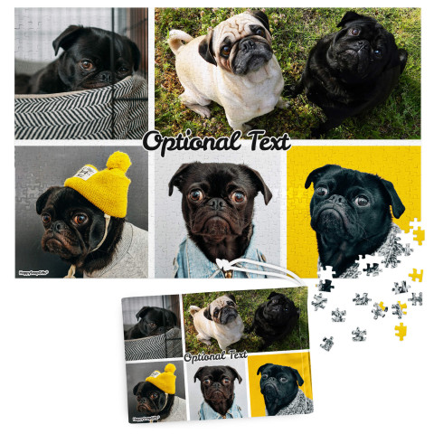 768 Pieces (Edge to Edge Photo Print) (Personalised with Text) & Matching Drawstring Gift Bag