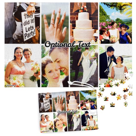 768 Pieces (Edge to Edge Photo Print) (Personalised with Text) & Matching Drawstring Gift Bag