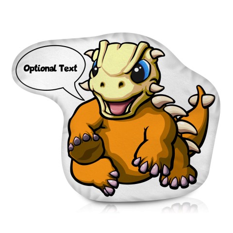 (Approx. 25cm) with Ankylosaurus Design Soft Velvet Polyester Fabric (Optional Personalised Gift Text)