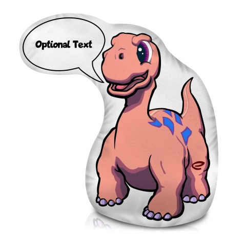(Approx. 25cm) with Brontosaurus Design Soft Velvet Polyester Fabric (Optional Personalised Gift Text)