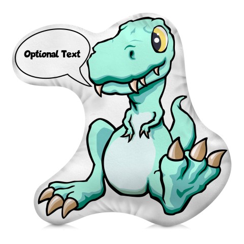 (Approx. 25cm) with T Rex Design Soft Velvet Polyester Fabric (Optional Personalised Gift Text)