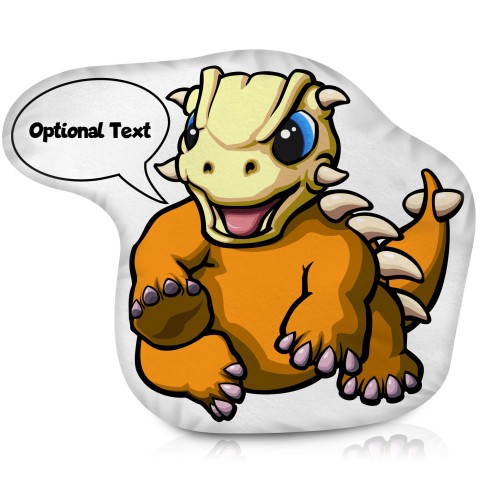 (Approx. 40cm) with Ankylosaurus Design Soft Velvet Polyester Fabric (Optional Personalised Gift Text)