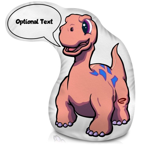 (Approx. 40cm) with Brontosaurus Design Soft Velvet Polyester Fabric (Optional Personalised Gift Text)