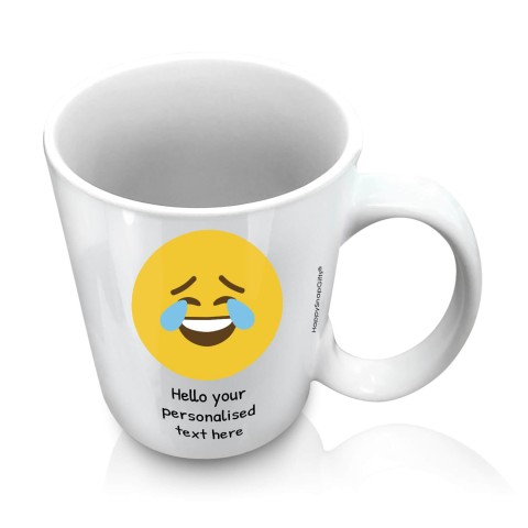 (10oz White) - Crying with Laughter (Personalised with Text)
