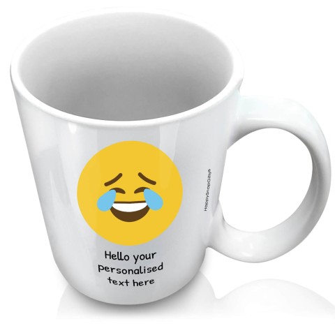 (XL 15oz White) - Crying with Laughter (Personalised with Text)