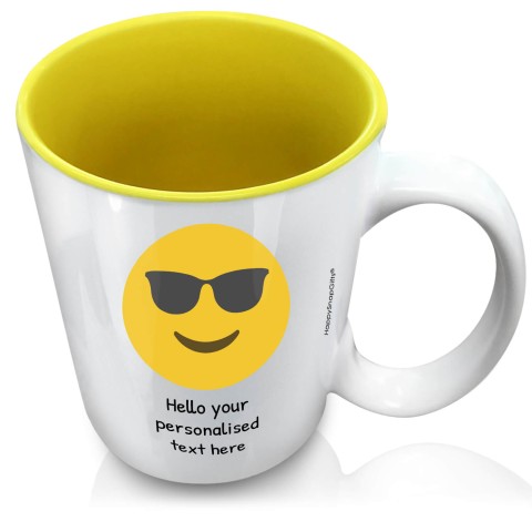 (XL 15oz Yellow) - Sunglasses (Personalised with Text)
