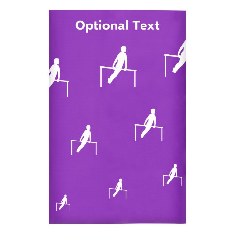 Regular (38cm x 25cm) (Gymnastics Icon) - Purple - Stretch Polyester (Personalised with Text)