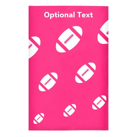 Regular (38cm x 25cm) (Rugby Icon) - Fuchsia Pink - Stretch Polyester (Personalised with Text)