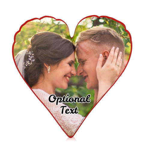 (25cm Heart) Red Soft Velvet Polyester Fabric (Optional Personalised Gift Text)