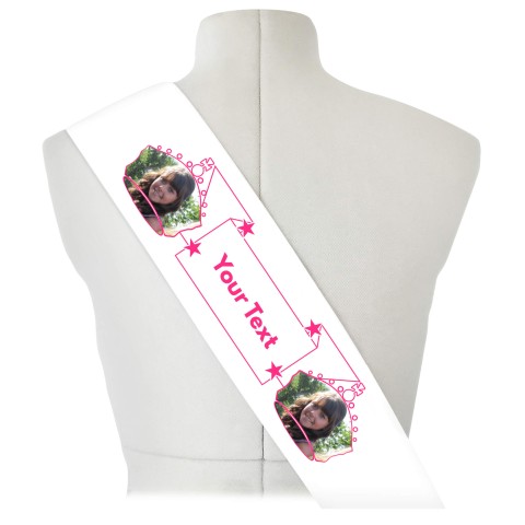 (180cm x 14cm) Fuchsia Pink Mock Suede Polyester Fabric (Optional Personalised Gift Text)