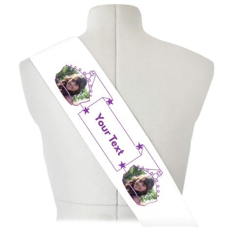 (180cm x 14cm) Purple Mock Suede Polyester Fabric (Optional Personalised Gift Text)
