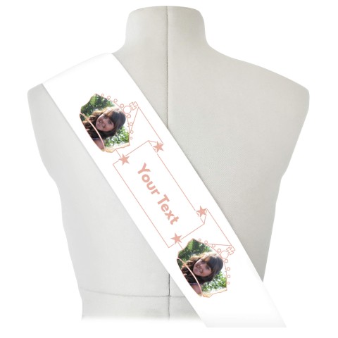 (180cm x 14cm) Rose Gold Mock Suede Polyester Fabric (Optional Personalised Gift Text)