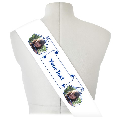 (180cm x 14cm) Royal Blue Mock Suede Polyester Fabric (Optional Personalised Gift Text)