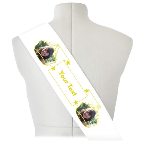 (180cm x 14cm) Yellow Mock Suede Polyester Fabric (Optional Personalised Gift Text)