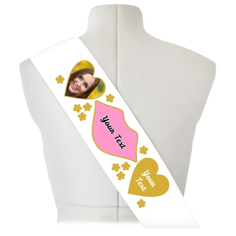 (180cm x 14cm) Gold Mock Suede Polyester Fabric (Optional Personalised Gift Text)