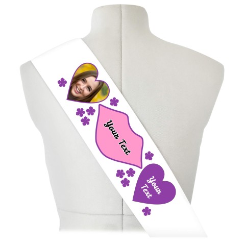 (180cm x 14cm) Purple Mock Suede Polyester Fabric (Optional Personalised Gift Text)