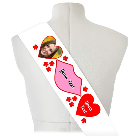 (180cm x 14cm) Red Mock Suede Polyester Fabric (Optional Personalised Gift Text)
