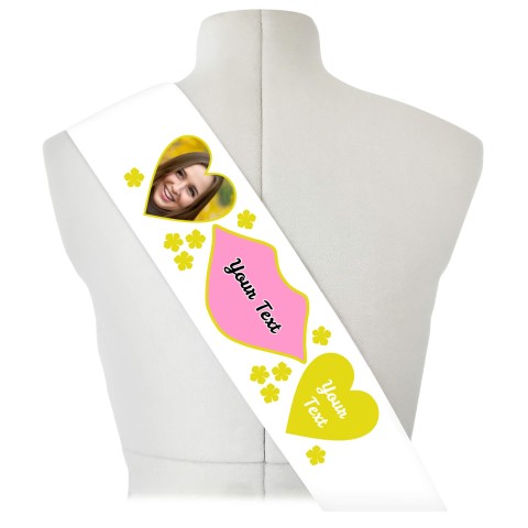 (180cm x 14cm) Yellow Mock Suede Polyester Fabric (Optional Personalised Gift Text)