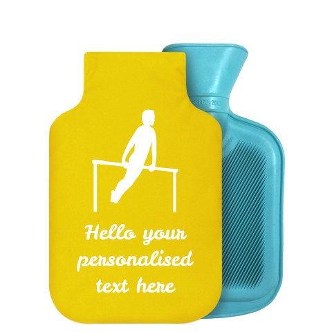 - 800ml Generic from Stock Available Colours (Gymnastics Icon) - Yellow Soft Velvet Polyester Fabric Removable Cover (Personalised with Text)