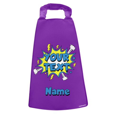 with Thunder & Wind Design - Purple Water Resistant Polyester Fabric (Personalised with Text)
