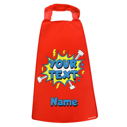 with Thunder & Wind Design - Red Water Resistant Polyester Fabric (Personalised with Text)