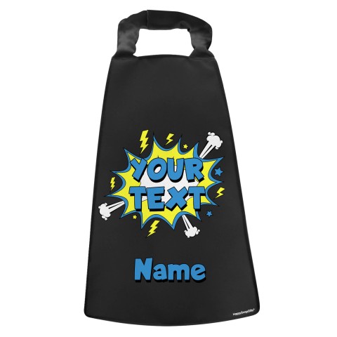 with Thunder & Wind Design - Black Water Resistant Polyester Fabric (Personalised with Text)