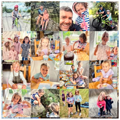 160cm Square (16 Photos Front & Back) (Optional Personalised Gift Text)
