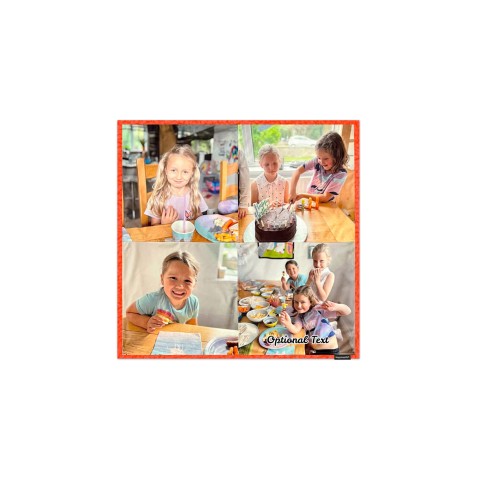 - Orange Fleece Fabric 80cm Square (Optional Personalised Gift Text)