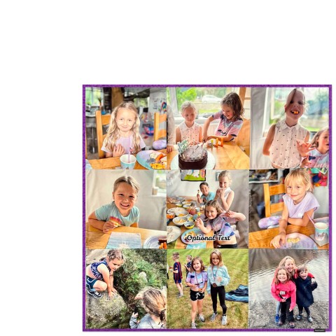 - Purple Fleece Fabric 120cm Square (Optional Personalised Gift Text)